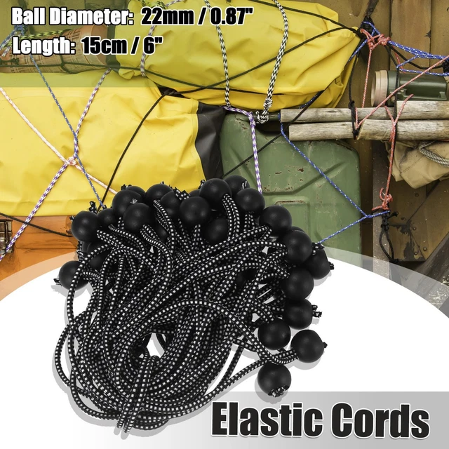 50 pz corde elastiche 6 pollici diametro sfera 0,87 pollici lunghezza per auto bianco nero