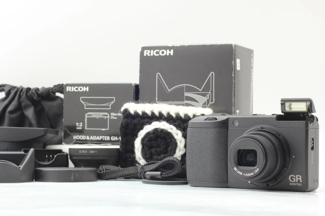 [MINT] Ricoh GR Digital II 10.01MP Digital Camera Black w/ GH-1 GW-1 Hood JAPAN 2