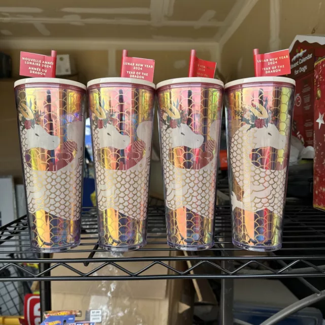 STARBUCKS LUNAR NEW YEAR 2024 YEAR OF THE DRAGON Tumbler Cold Cup 24 0Z