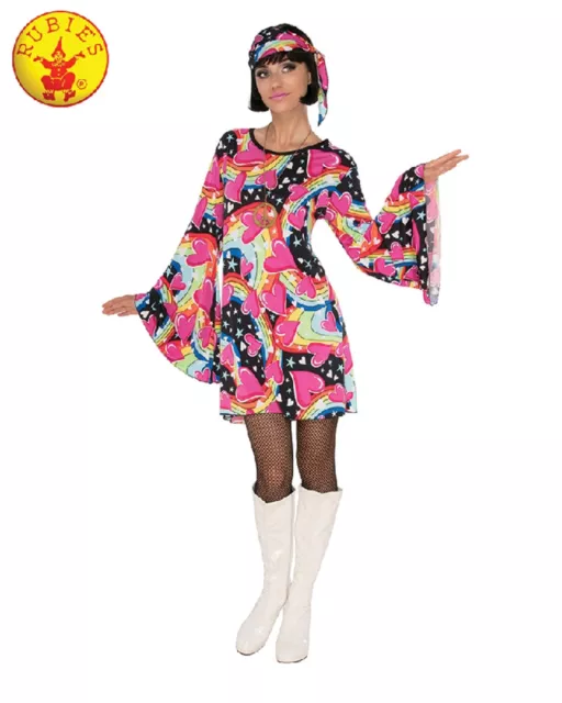 Womens Groovy Disco Retro 1960's 1970's Go Go Girl Hippie Costume