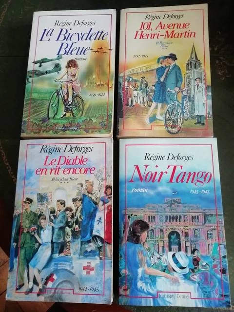 Lot 4 Tomes La Bicyclette Bleue De Régine Deforges 1981-83-85-91 Éditions Ramsay