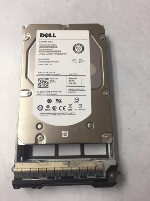 0W347K, W347K,St3600057Ss Dell 600Gb 15K Sas 6Gbps 3.5 Hdd