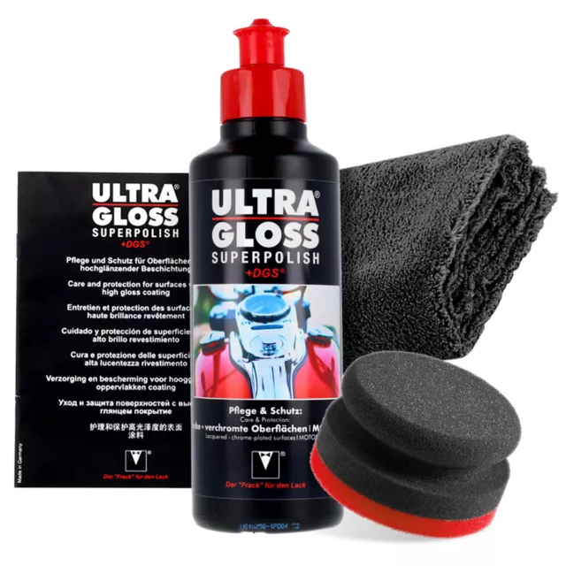 Set moto lucidante - Ultra Gloss Superpolish + DGS 250 ml + panno + spugna lucidante