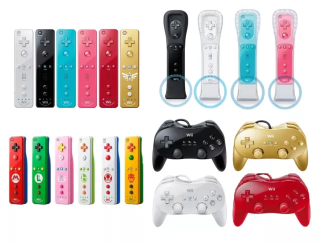 Genuine Nintendo Wii Remote Controllers-Motion Plus / Adapter / Nunchuck Options