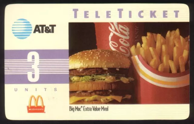 3u Mcdonald's Teleticket Extra Wert Mahlzeit & Coke Promo Gebraucht Handy Karte