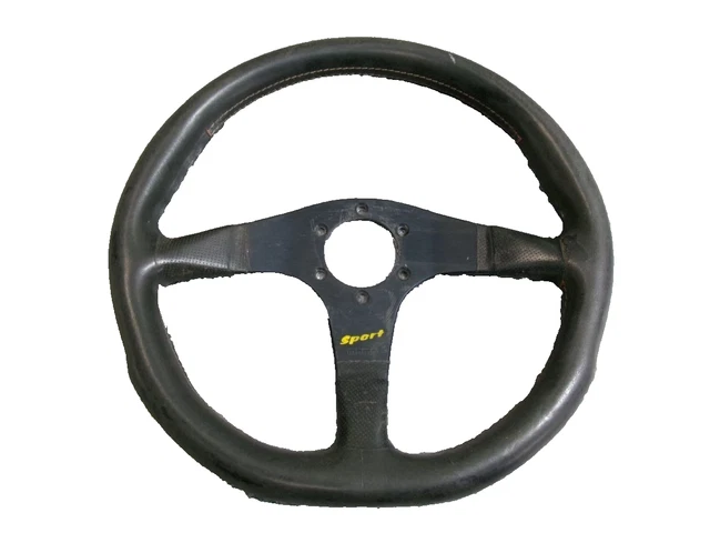 USED MOMO SPORT Steering Wheel 350mm Black Leather TYP D35