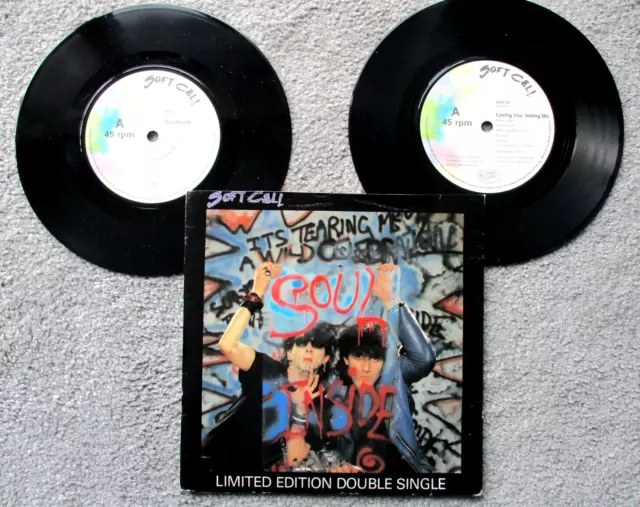 SOFT CELL - Soul Inside - DOUBLE 7" Limited Edition  Vinyl 1984 Excellent