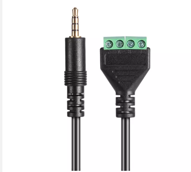 3.5mm TRRS Stereo 4 Pole Gold Plated Male Plug to 4Pin AV Screw Audio Video