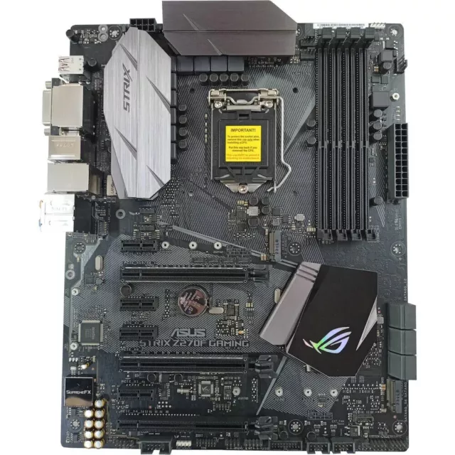 ASUS ROG Strix Z270F Gaming : ATX, Socket 1151, DDR4, USB 3.1, HDMI/DP/DVI-D