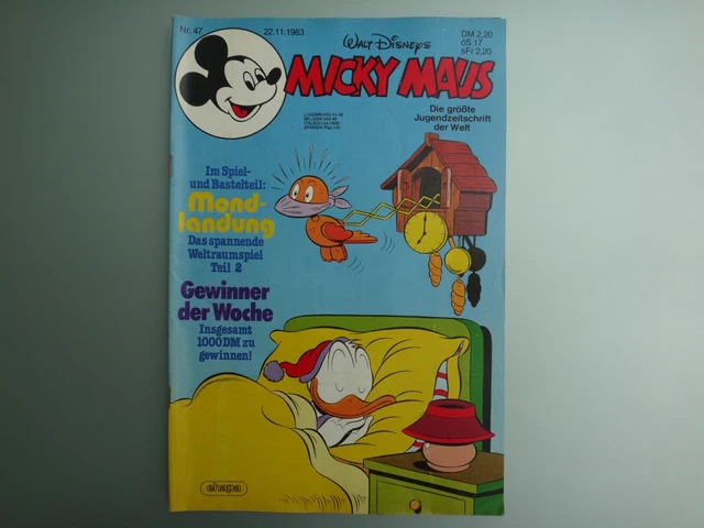 Micky Maus Heft Nr. 47 vom 22.11.1983, Mit Spiel und Bastelteil, mit Sammelmarke
