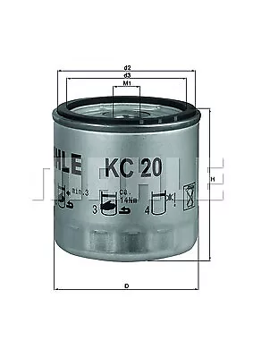 KNECHT KC 20 Fuel filter for DEUTZ-FAHR,FENDT,FORD,IVECO,MITSUBISHI