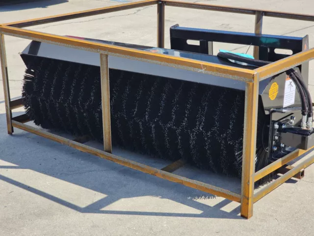 78" Skid Steer Heavy Duty  Hydraulic Angle Broom Sweeper Attachment REMOTE