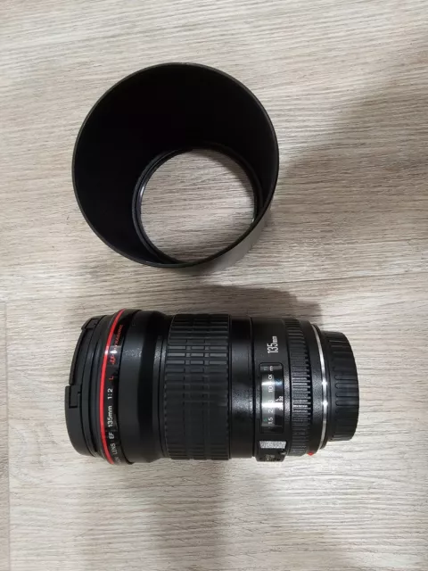 CANON EF 135mm F/2L USM Lens (EF  Mount). With Caps. EX. Cond!