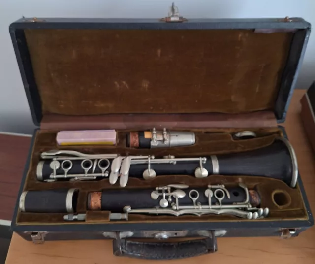 Ancienne Clarinette Georges Leblanc Paris Clarinet Circa 1950 Bec Selmer Vintage