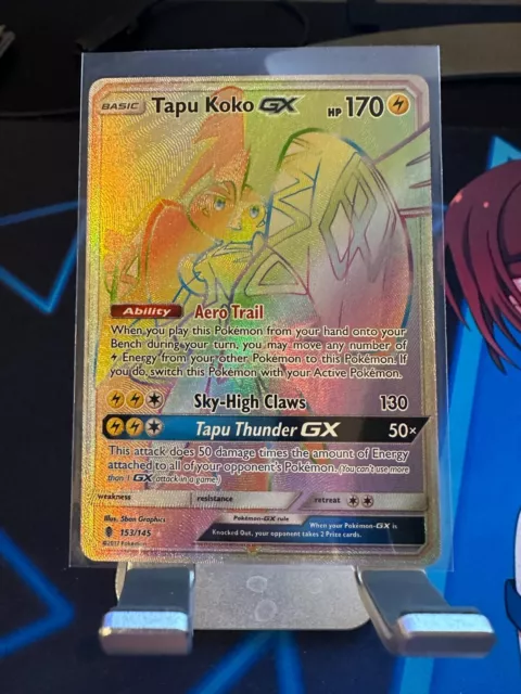 Mavin  Pokemon TCG MISCUT ERROR Tapu Koko GX Full Art 135/145