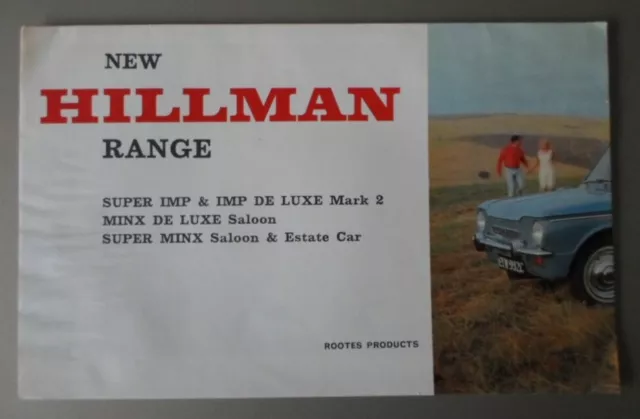 HILLMAN RANGE orig 1964 UK Mkt Sales Brochure - Super Imp Mk2 Minx Super Minx
