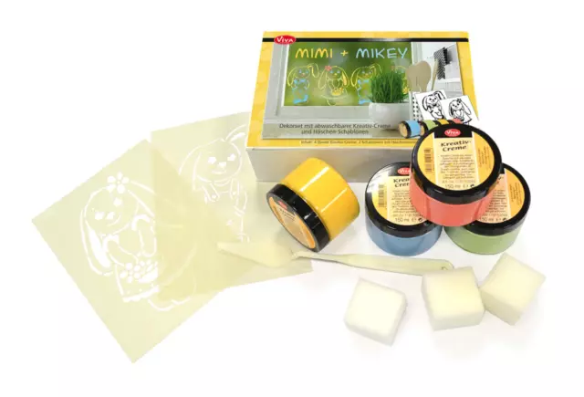 KREATIV CREME Set Fenster Gestaltung Frühling Ostern VIVA DECOR 541 KREATIV CREME Set Fenster Gestaltung Frühling Ostern VIVA DECOR 541