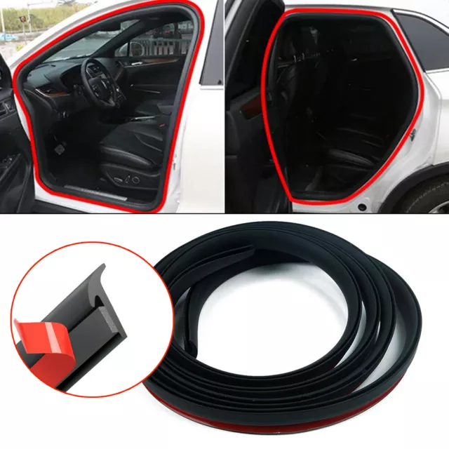 5Meters T-Shape Rubber Car Door Sealing Strip Hood Edge Weatherstrip Soundproof