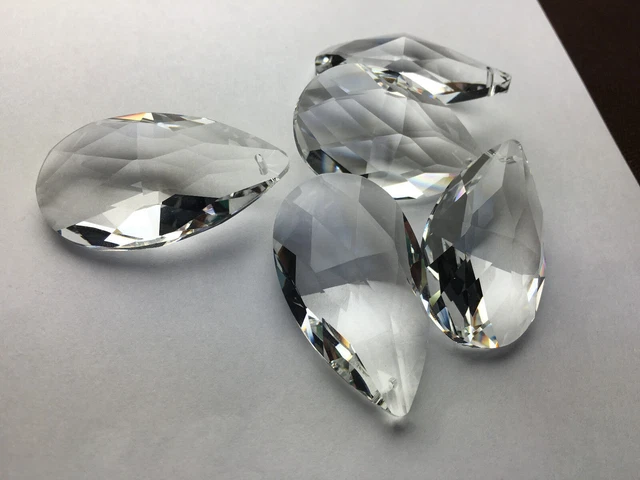 12pcs 2'' Teardrop Prism Pendant Crystal Chandelier Lamp Parts Replace Hanging