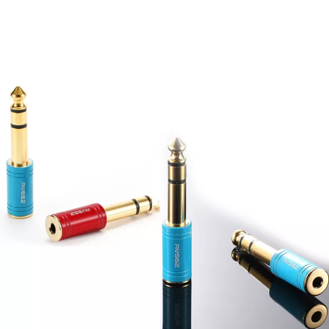 6.3mm 1/4" Male plug 3.5mm 1/8" Female Jack Stereo Headphone Audio RCA Adapter