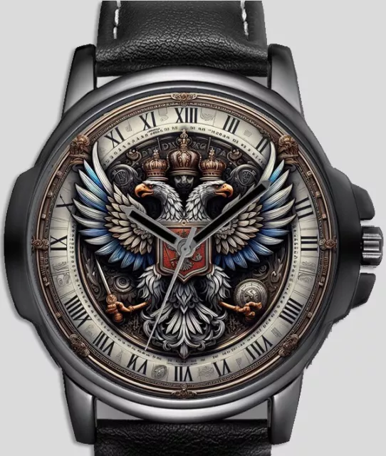 Russia USSR Doppio Aquila Stile Raro Qualità Orologio da Polso Venditore UK