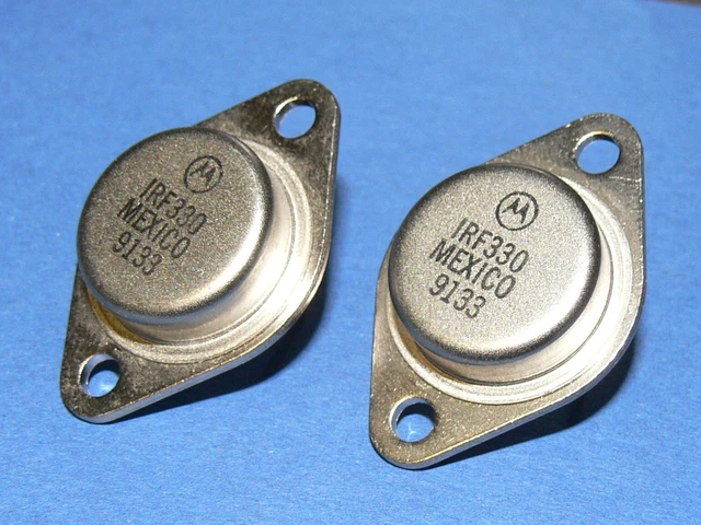 Irf330 MOTOROLA IRF330 PUISSANCE Transistor Canal N Mosfet 400V 5,5A 75W Lot ...