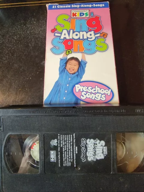 Sing along songs preschool songs vhs 2000 cedarmont kids buy 2 get 