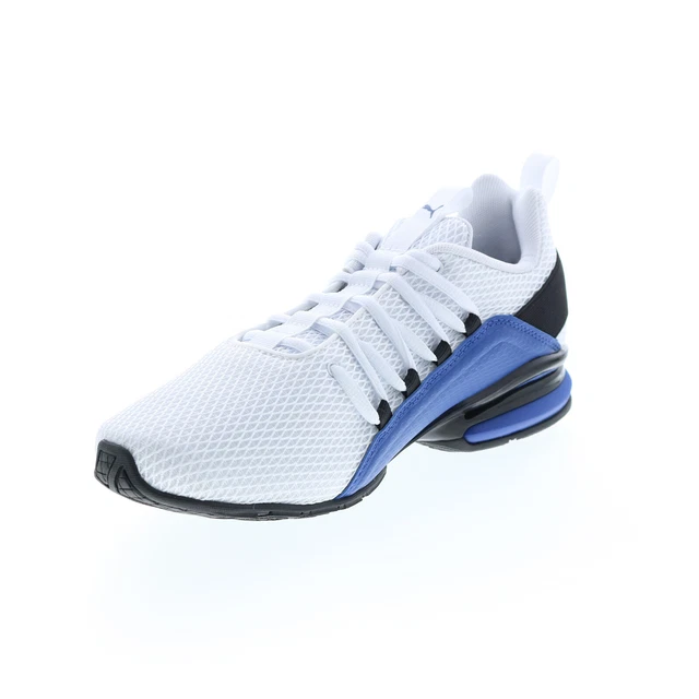 Puma Axelion Interest MG 37790001 Mens White Canvas Athletic Running Shoes 4