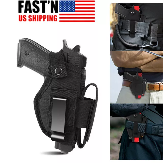 Gun Holster Tactical Concealed Carry Left/right Hand Pistol IWB OWB w/ Mag Pouch