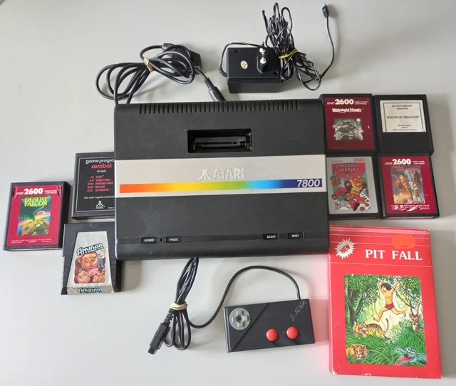 Console Atari 7800 PAL – Avec 8 Jeux, Manette, Câbles, Testée