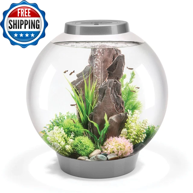 Pet Fish Tack Aquarium with Standard Light 16 Gallon Silver