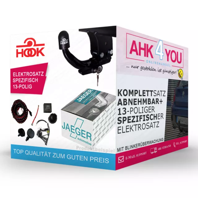 AHK HOOK für Skoda Scala ab 19 hori. abnehmbar + 13-pol STD JAEGER ES SPEZ