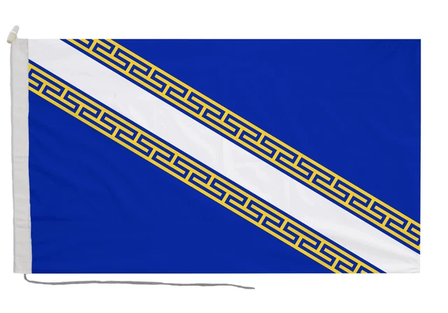 Champagne - Ardenne Drapeau Avec Corde Et Bouton - Artisanal Le