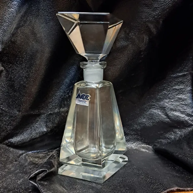 Vintage ACC Hand Cut Crystal German Democratic Republic Perfume Decanter
