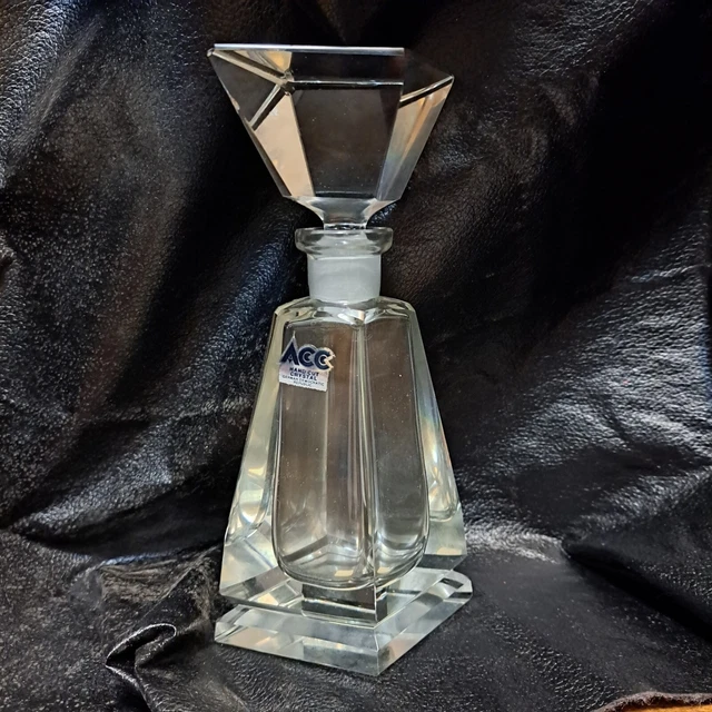 Vintage ACC Hand Cut Crystal German Democratic Republic Perfume Decanter Vintage ACC Hand Cut Crystal German Democratic Republic Perfume Decanter