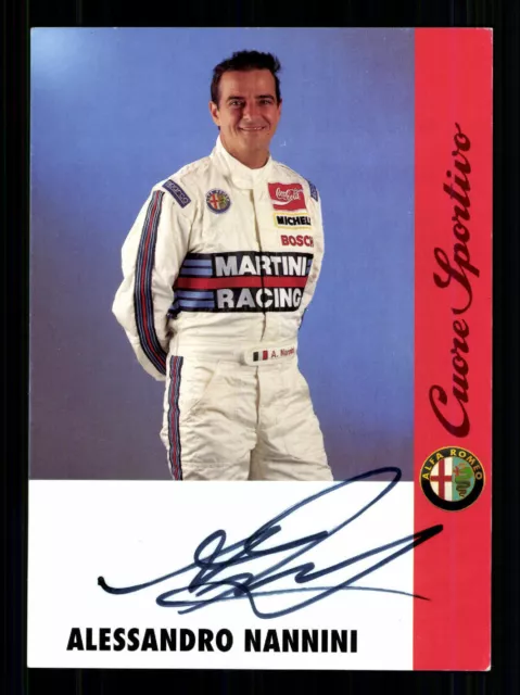 Alessandro Nannini Formula 1 1986-1990 Autograph Card Original Signed + G 40517