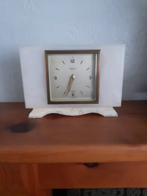 Vintage Art Deco ELLIOTT Onyx Mantel Clock (J.M Weeks & Son Bradford)