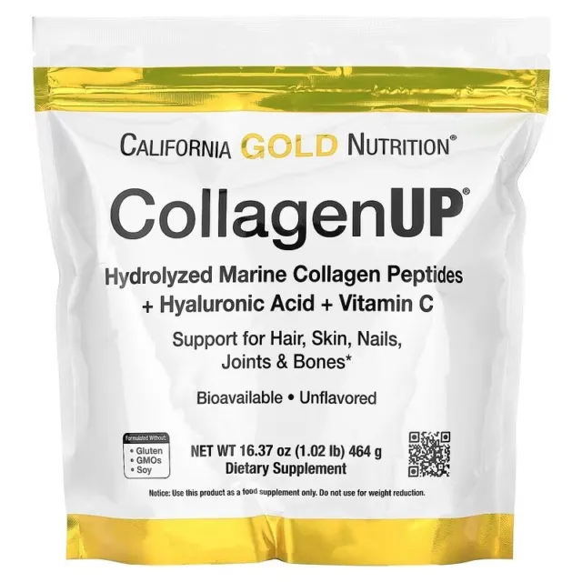 Peptides de collagène marin hydrolysé  l'acide hyaluronique  la vitamine C 464g