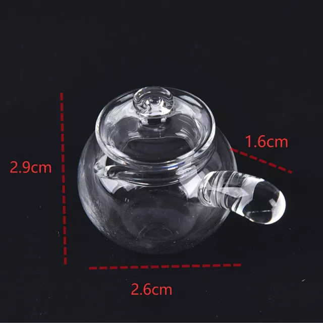 1:12 Scale Dollhouse Miniature Glass Milk Pot Fruit Juice Pot Kettle Mo WF