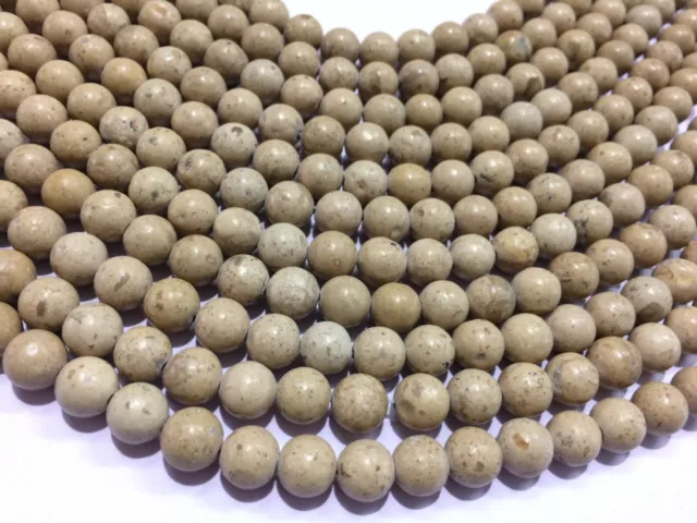 Naturel Patate Jasper Rond Lisse 8mm Perles 12 " Pouce Brin