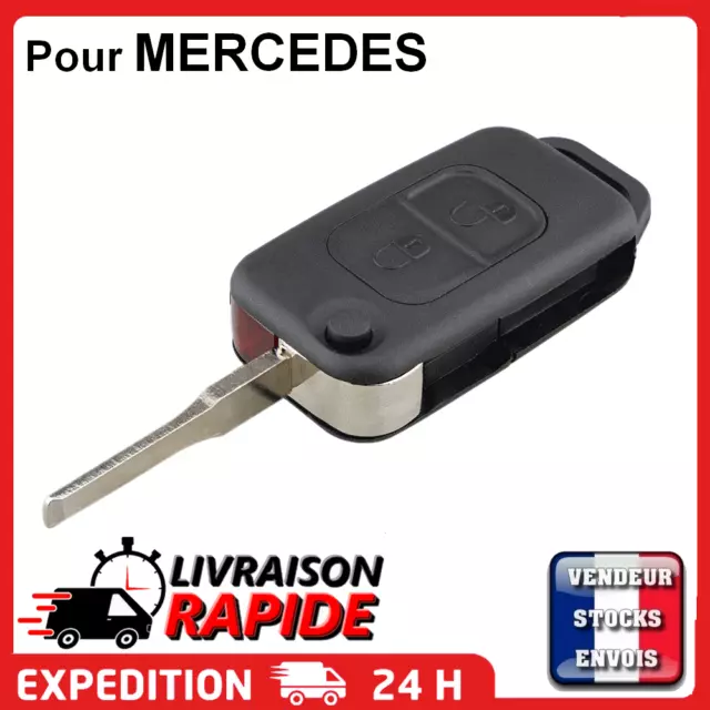 Coque clé pour MERCEDES BENZ W168 W202 W203 W210 W461 classe A C E 2 boutons