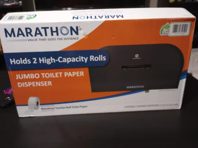 Marathon 2-Roll Jumbo Toilet Paper Dispenser - Black (6405920)