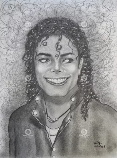 Pencil Sketch Of Michael Jackson - Desi Painters