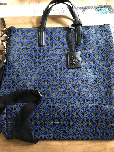 Sac fourre-tout bleu foncé Liberty London croix corps extra large prix de prix 495 £ neuf unisexe