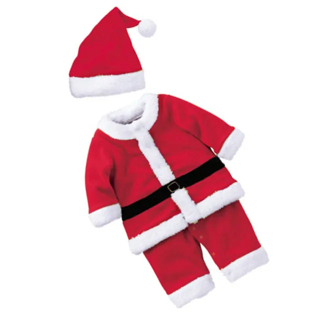 Abito Natale bambino costume neonato cosplay oufits rosso bianco