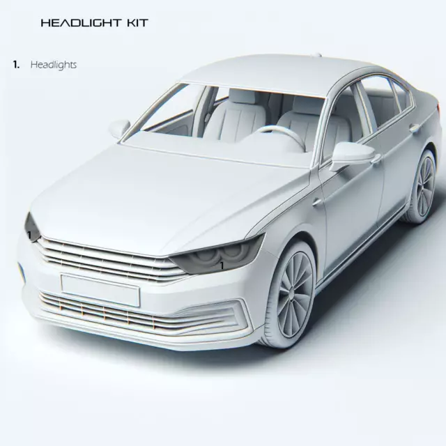 HYUNDAI PALISADE 20232024 Smoke Black Headlight TPU PPF PreCut Kit