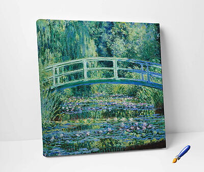 Quadro Vernice Pennellate Claude Monet Ponte Giapponese Stampa su Tela Canvas