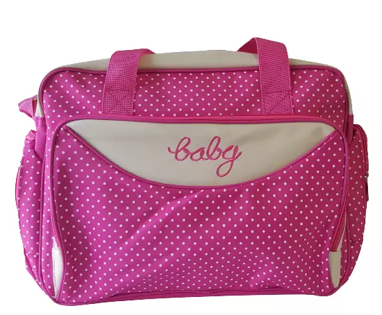 Trendy Mummy Handbag Shoulder Baby Nappy Bag Diaper With Change Mat Pink B40