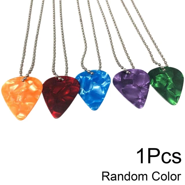 Electric Guitar Bass Guitar Guitar Pick Necklace Random Colour GXT 2