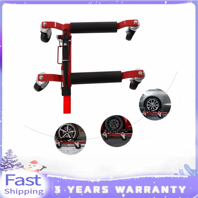 Ratcheting Wheel Dolly Auto Vehicle Positioning Moving Lift Jack Hoist 1500lbs